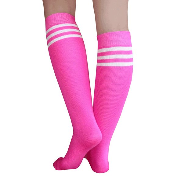 Neon Pink Tube Socks - Picture 2 of 2